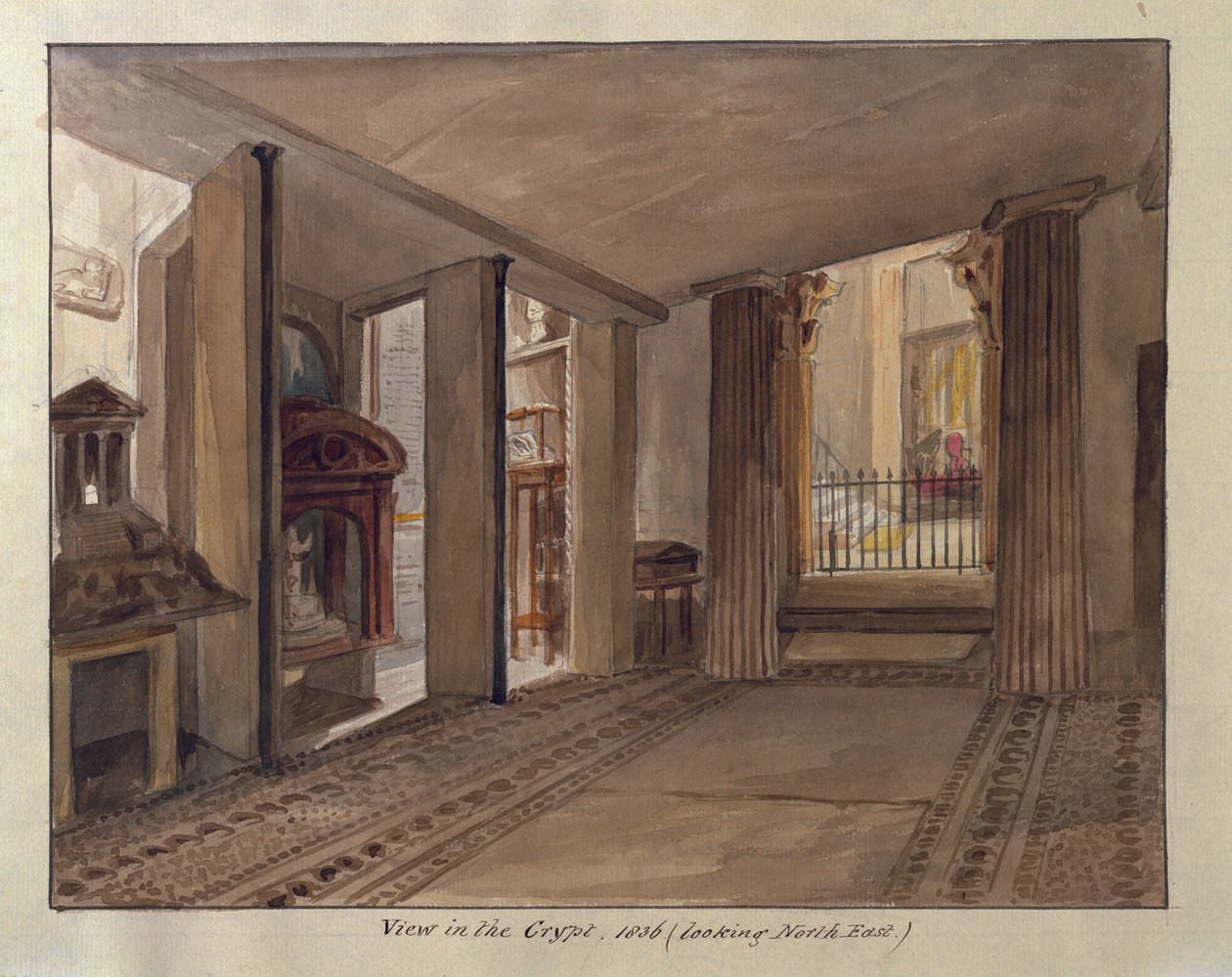 La cripta egipcia, 1836 de Charles James Richardson