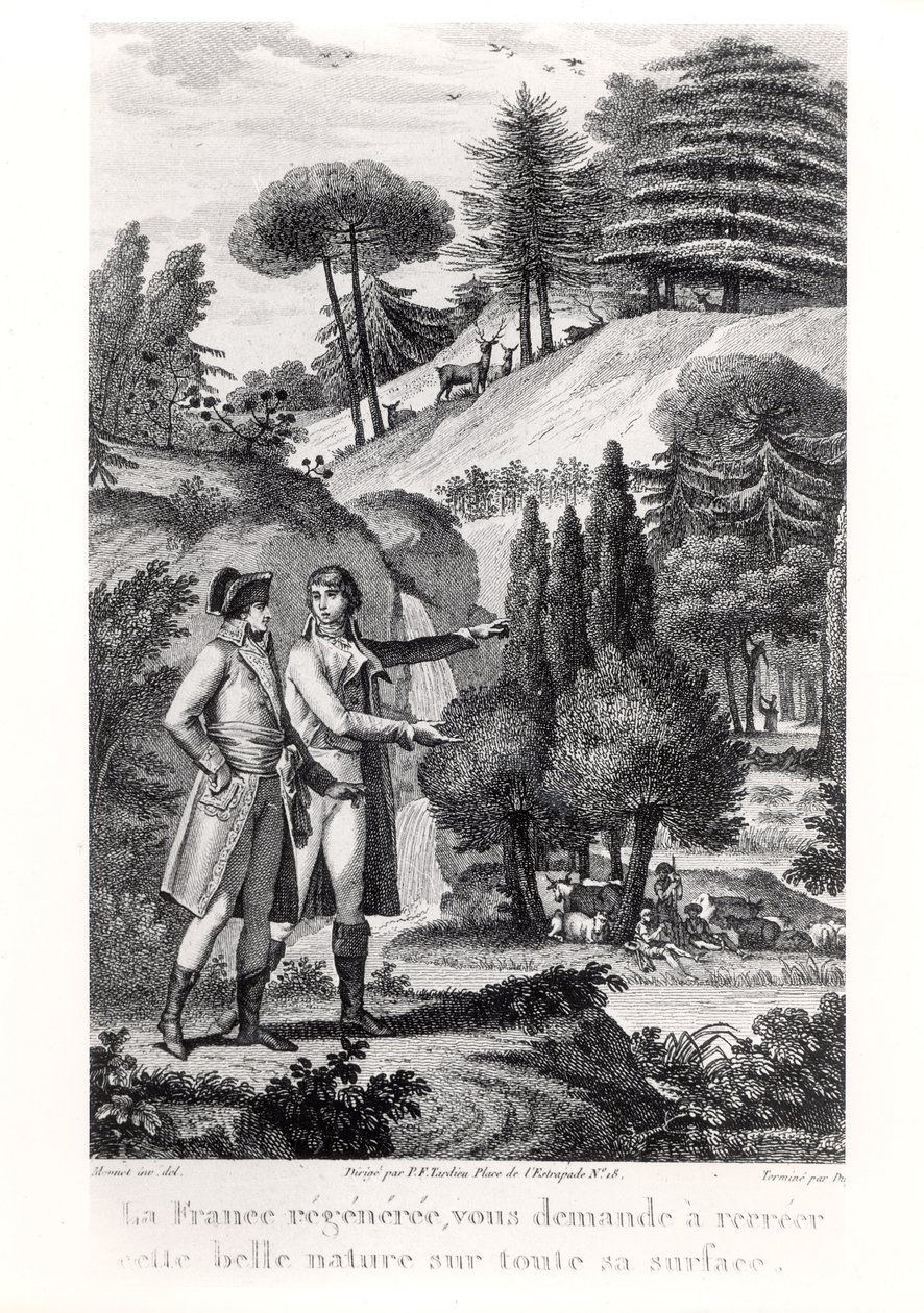Napoleón Bonaparte (1769-1821) y el Bosque de Francia, 1801 de Charles Monnet