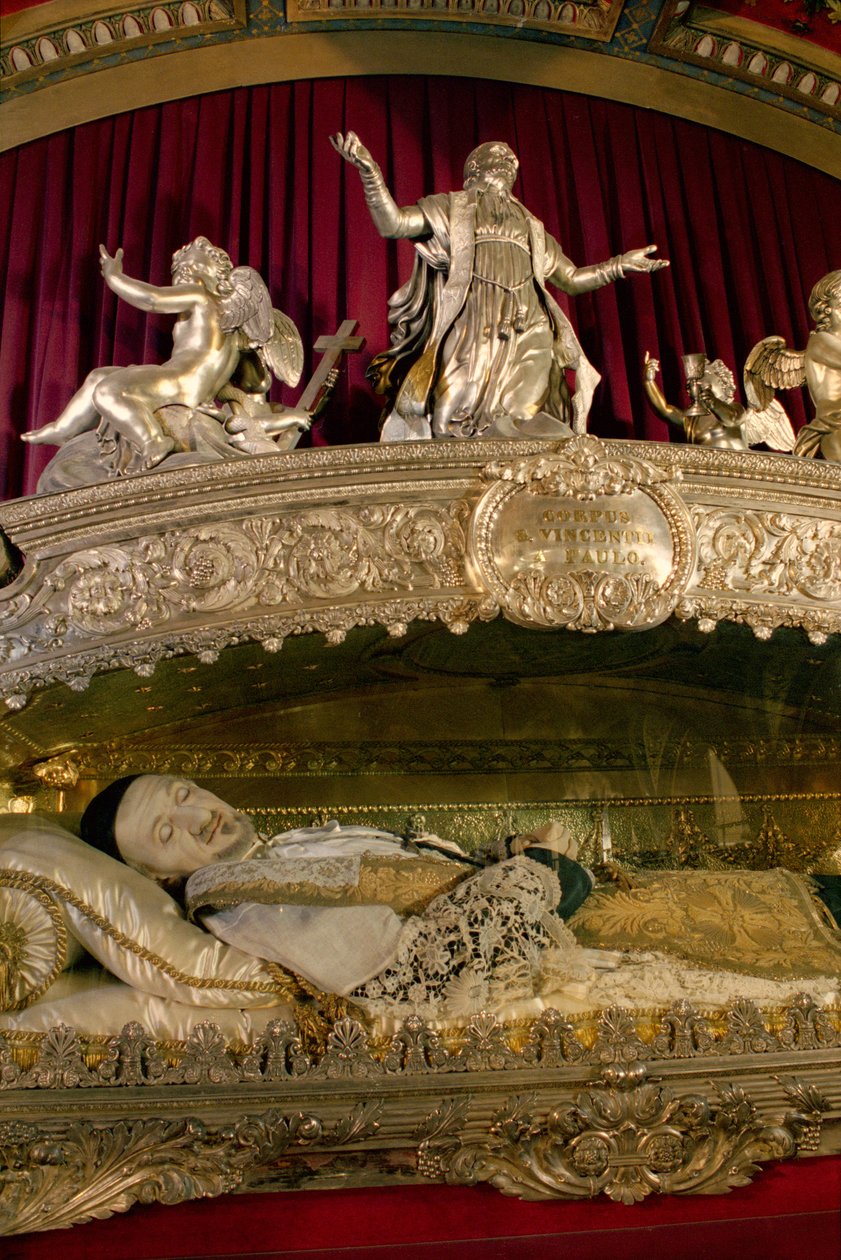 El santuario de San Vicente de Paúl (1581-1660) (plata) (detalle) de Charles Nicolas Odiot