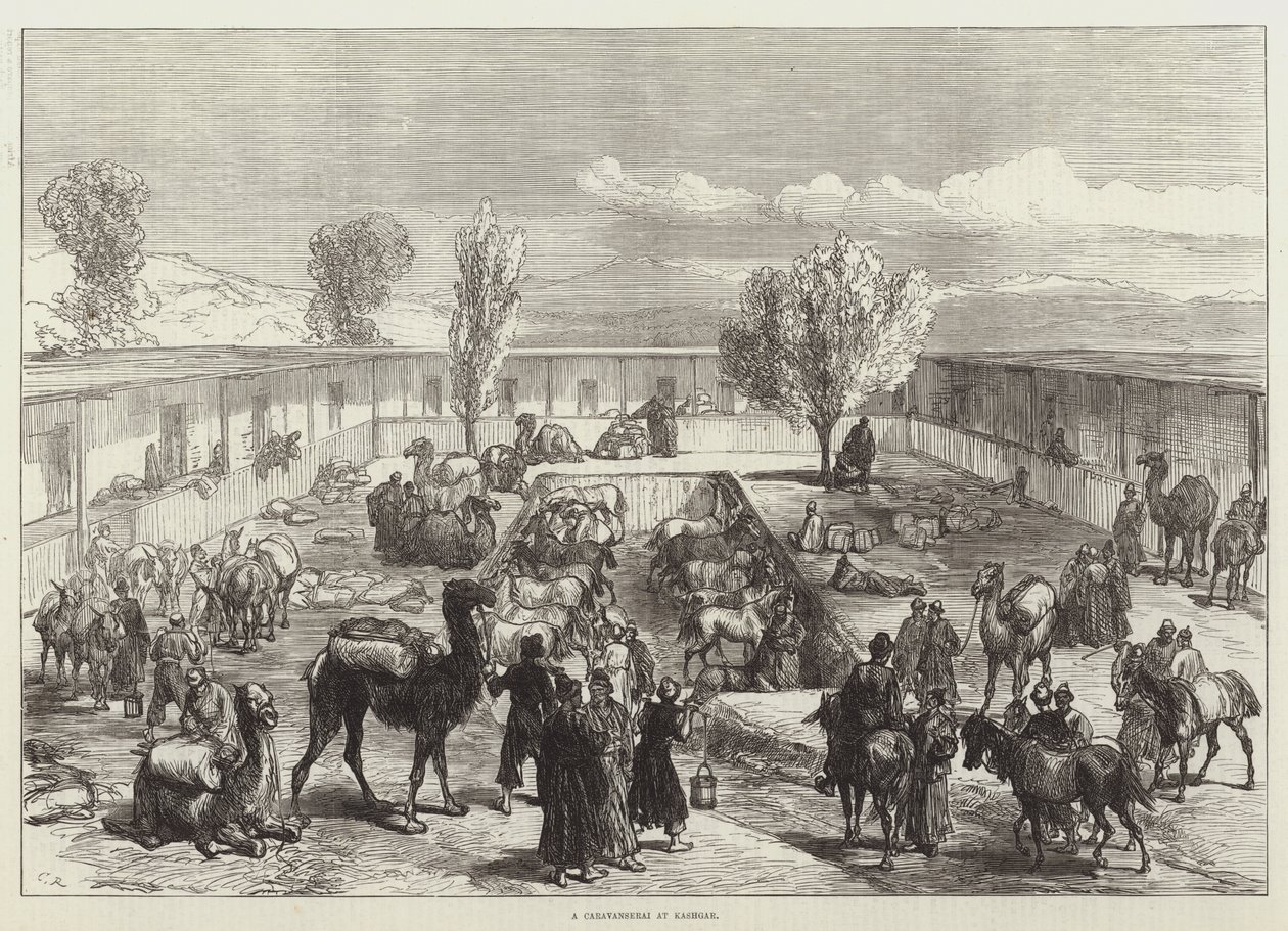 Un caravasar en Kashgar de Sir John Charles Robinson