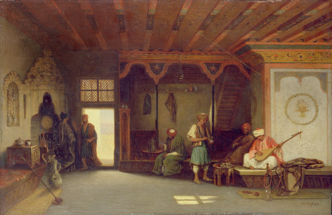 Interior de un Café Oriental de Charles Theodore Frere