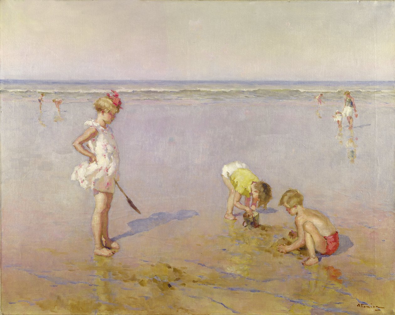 Escena de playa de Charles Garabed Atamian