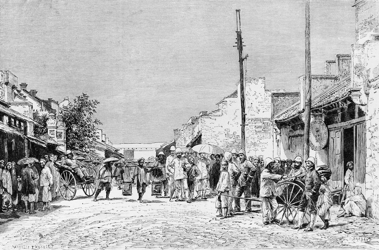 Residencia francesa en Hanoi, 1884 de Charles Barbant