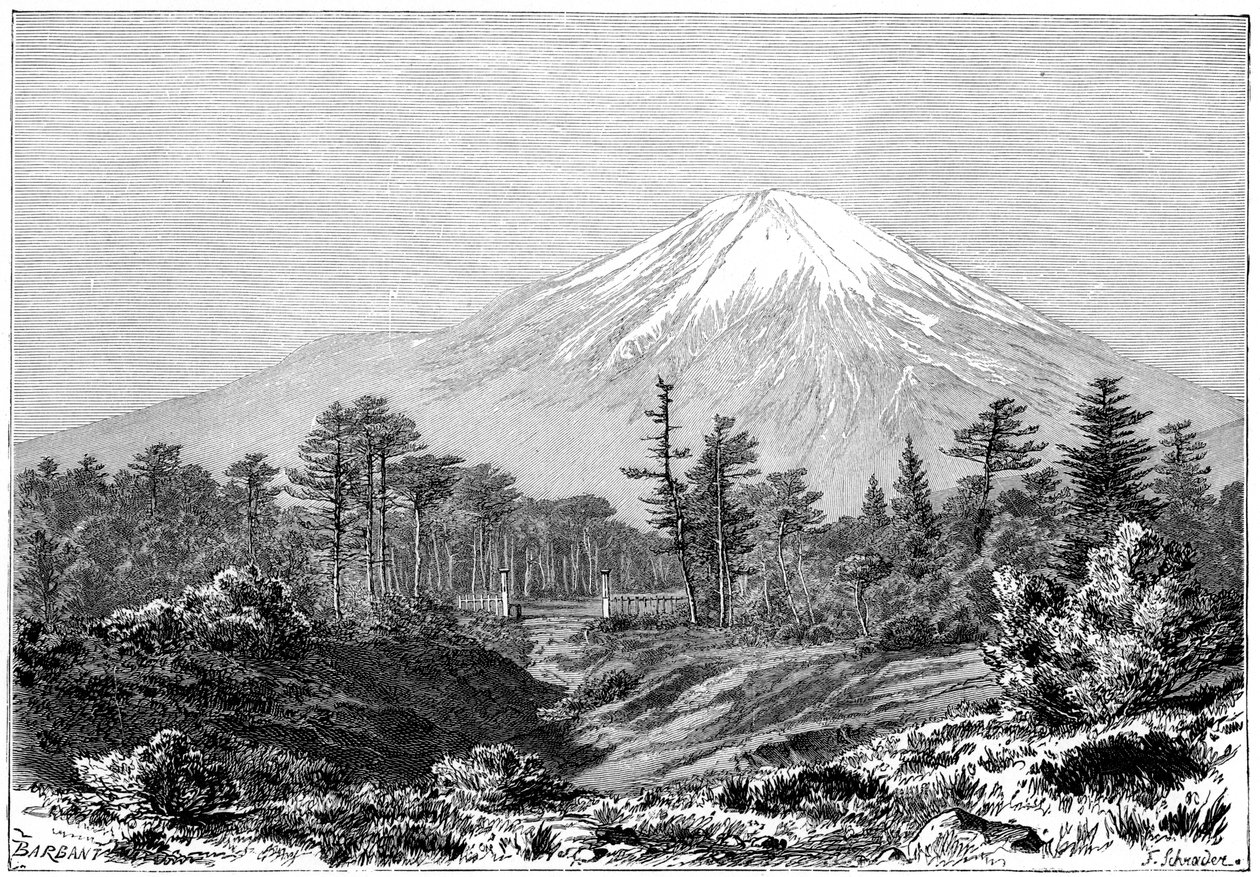 Monte Fuji, Japón, 1895 de Charles Barbant