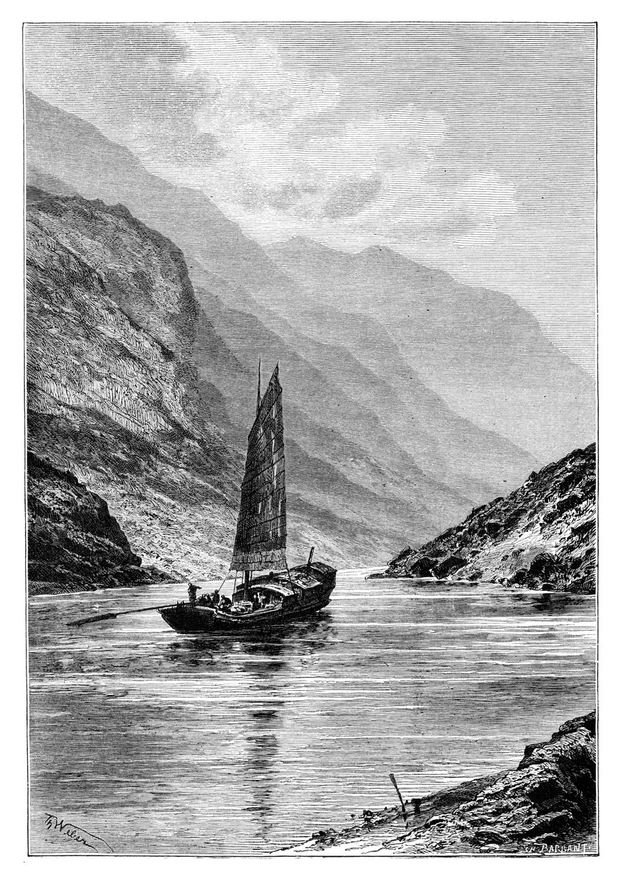 El río Yangtsé superior, China, 1895 de Charles Barbant