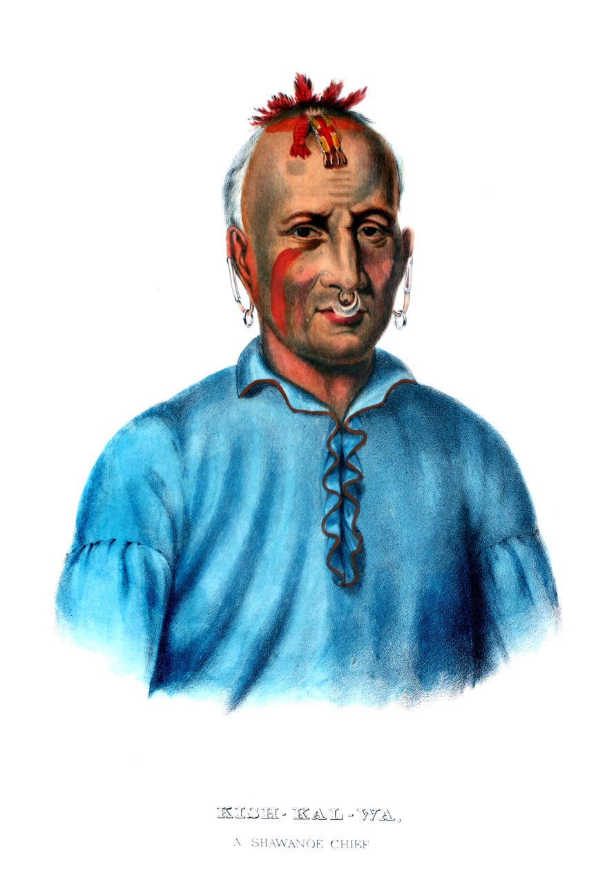 Kishkalwa, un jefe Shawnee de Charles Bird King