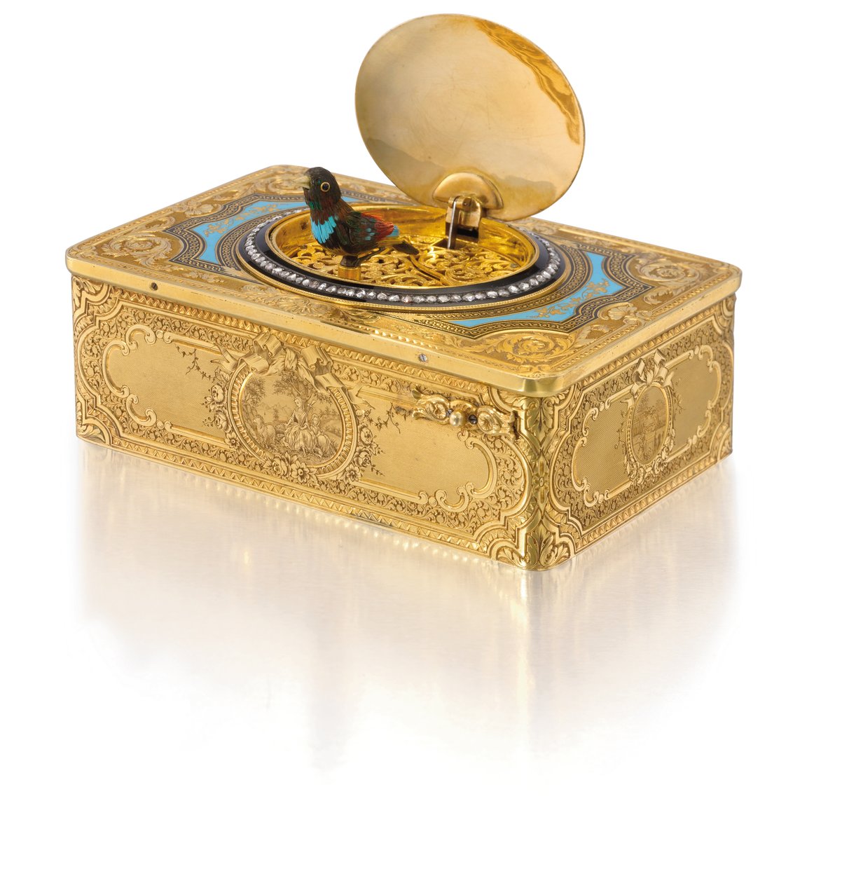 Caja de pájaro cantor, c.1840 de Charles Bruguier