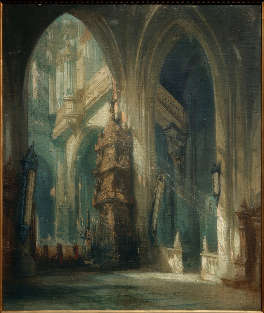 Diseño de escenario para la ópera Fausto de Charles Cambon