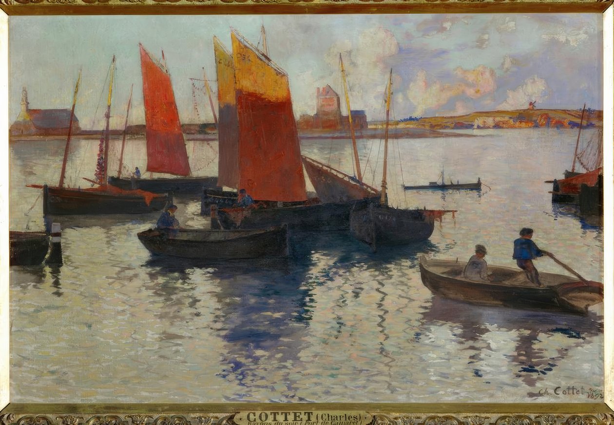 Rayos de la tarde, puerto de Camaret de Charles Cottet