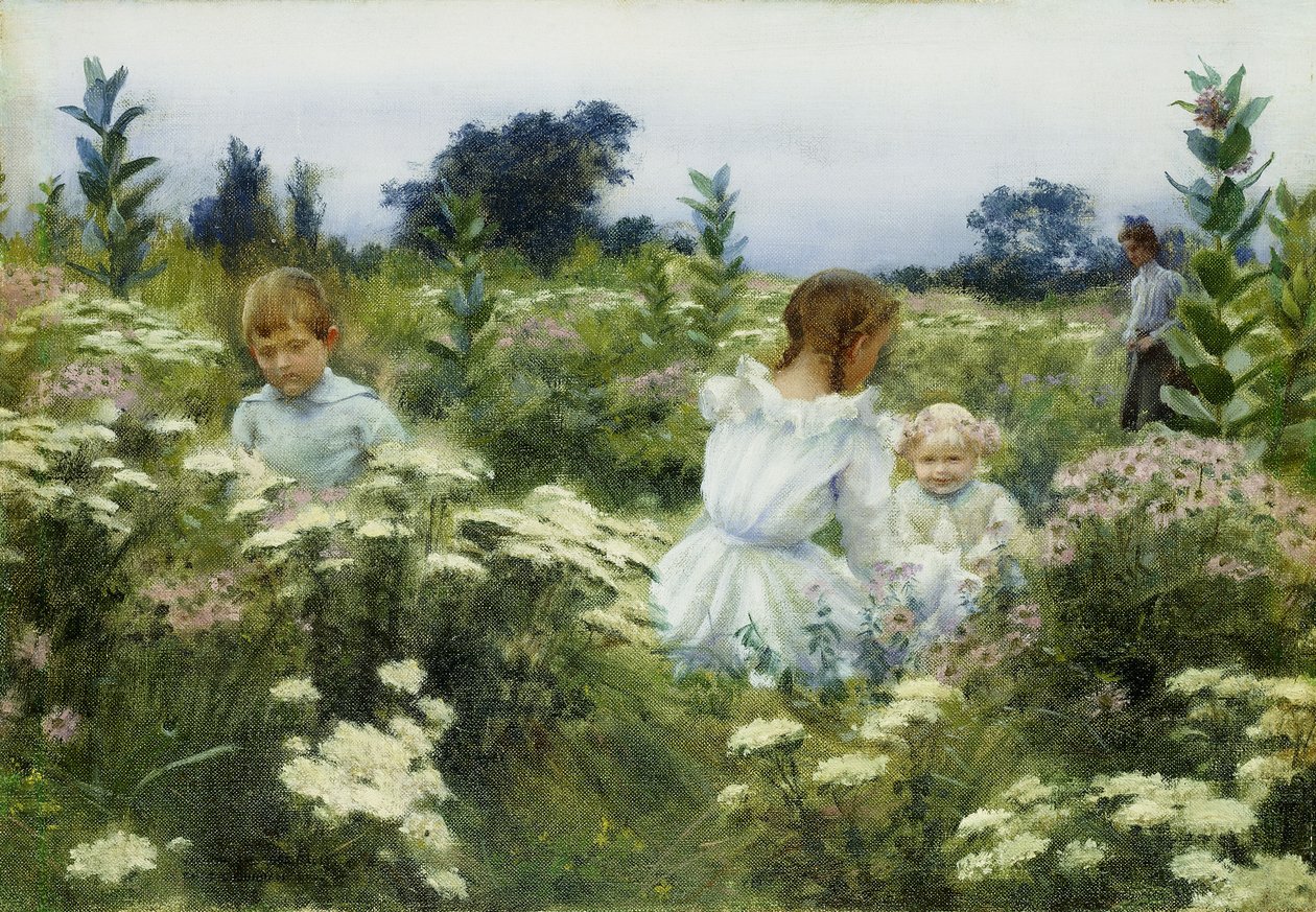Entre las Flores Silvestres de Charles Courtney Curran