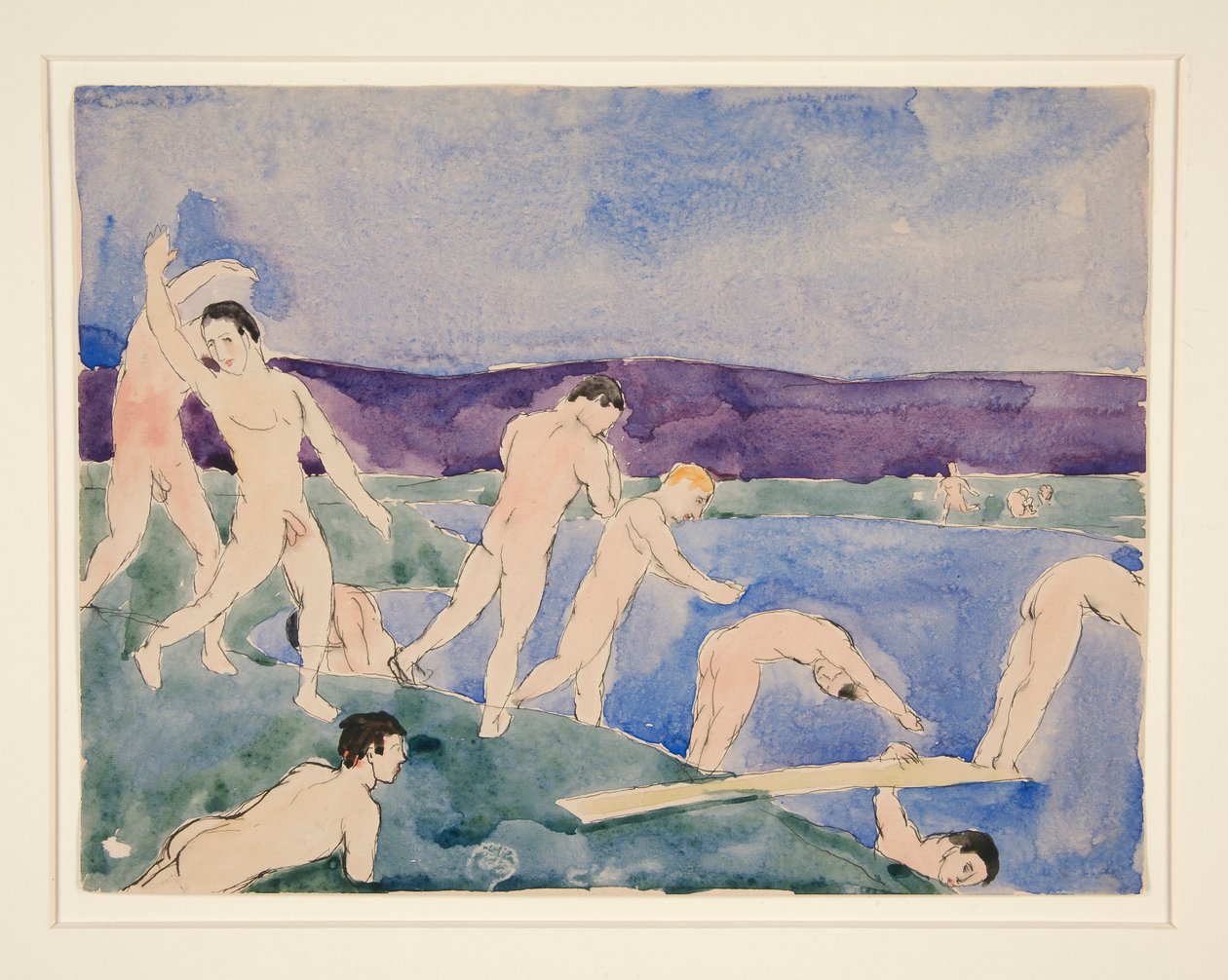 Doce chicos desnudos en la playa de Charles Demuth