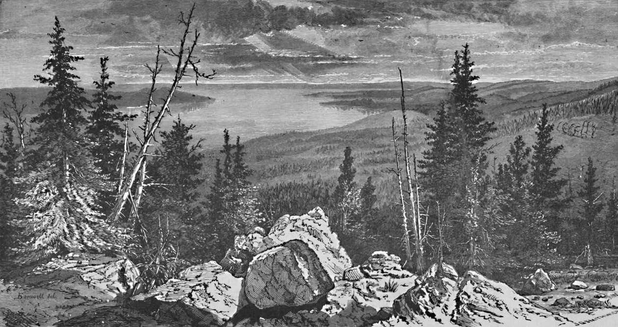 Lago Yellowstone, 1883 de Charles E. H. Bonwill