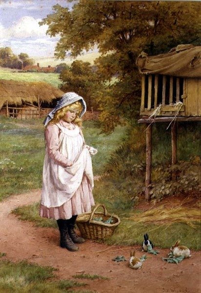 Alimentando a los conejos de Charles Edward Wilson