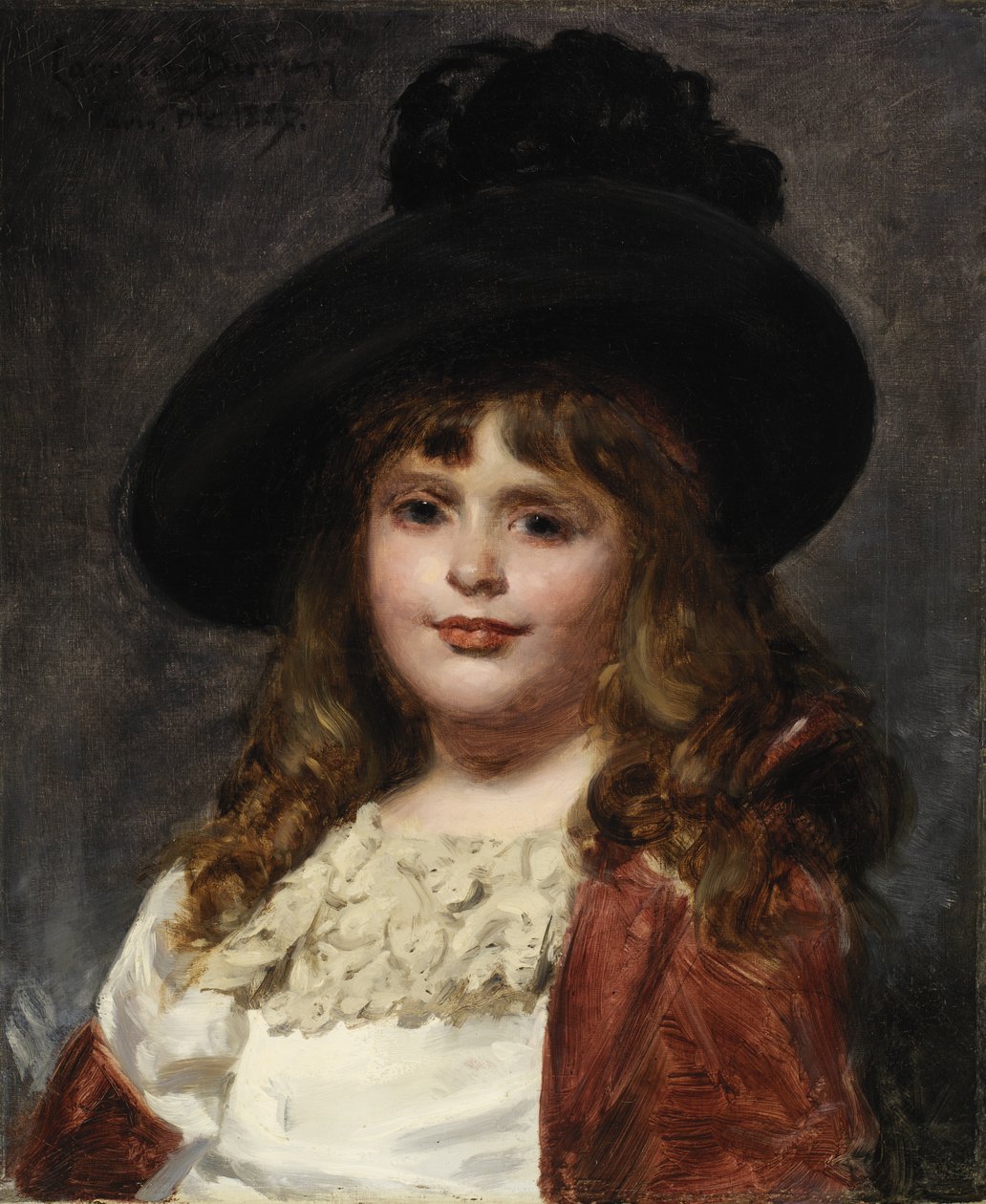 Laura a los siete años de Charles Emile Auguste Carolus Duran