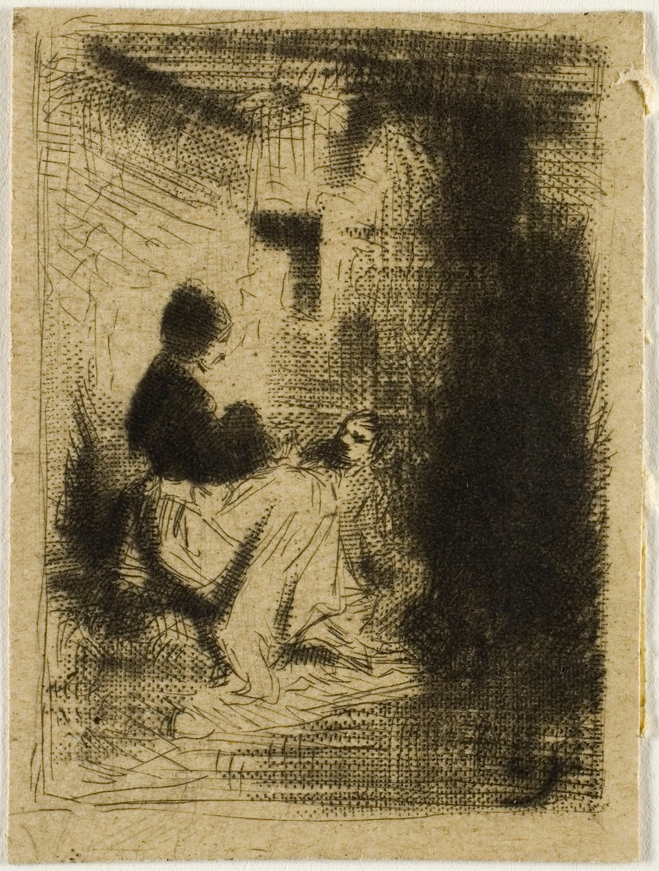 Una mujer y su hijo de Charles Emile Jacque