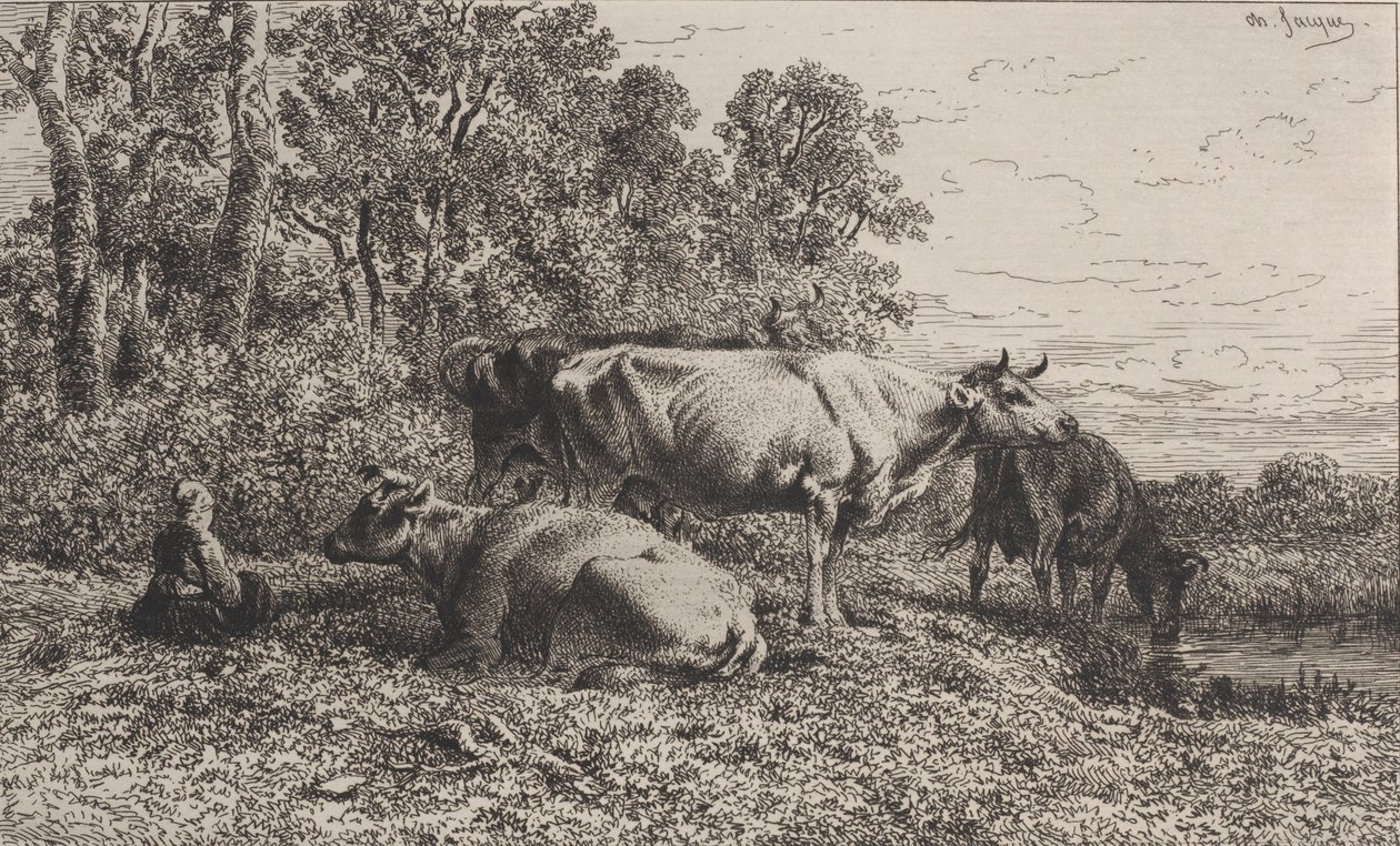 Vacas Holandesas de Charles Emile Jacque