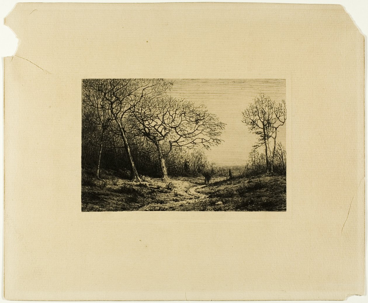 Borde de un bosque de Charles Emile Jacque