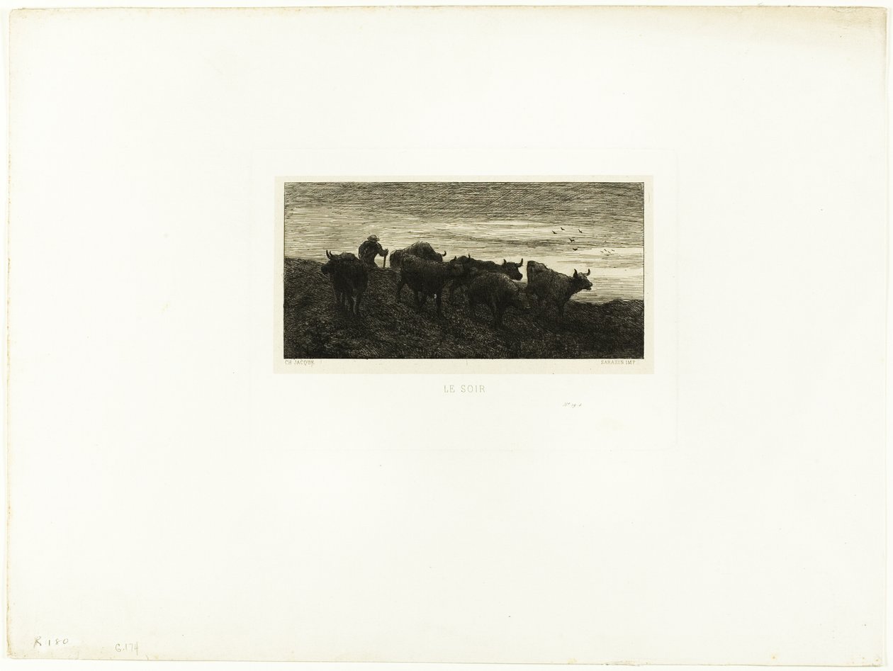 Atardecer de Charles Emile Jacque