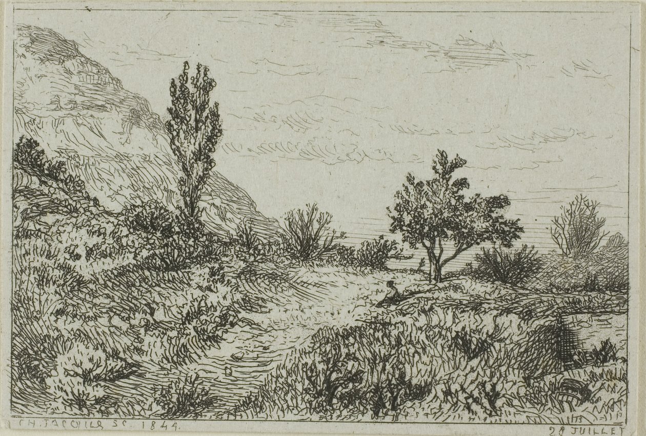 Paisaje de Charles Emile Jacque