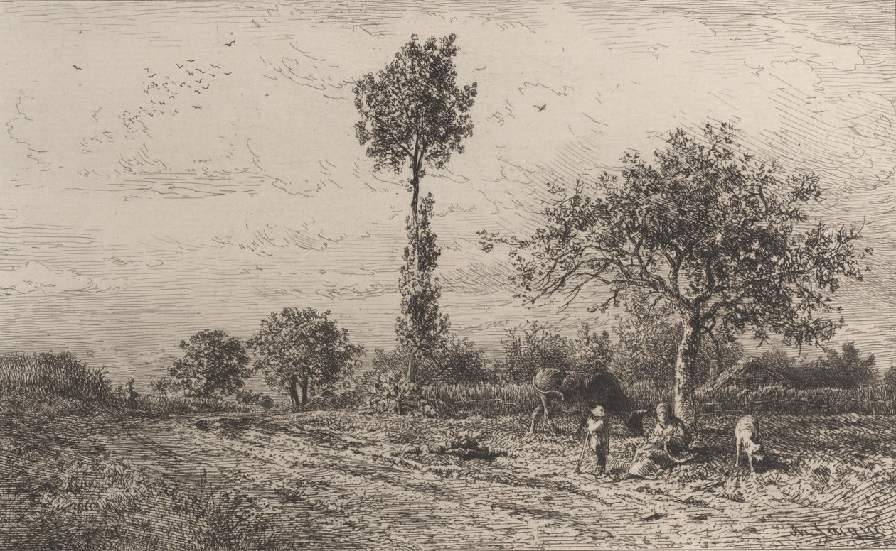Paisaje de Charles Emile Jacque