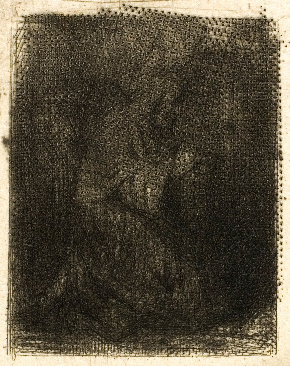 Monje en oración de Charles Emile Jacque
