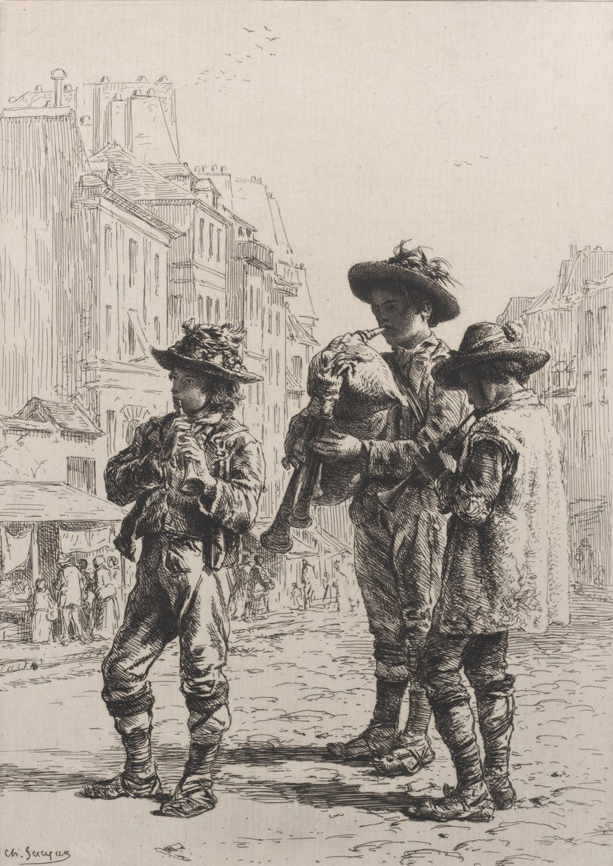 Pifferaris, 1864 de Charles Emile Jacque