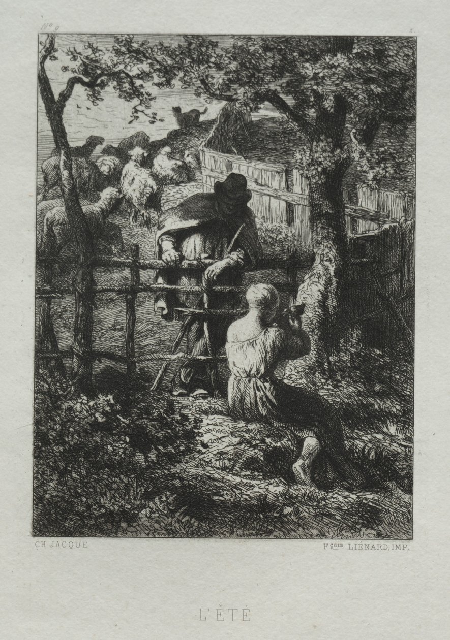 Día de Verano de Charles Emile Jacque
