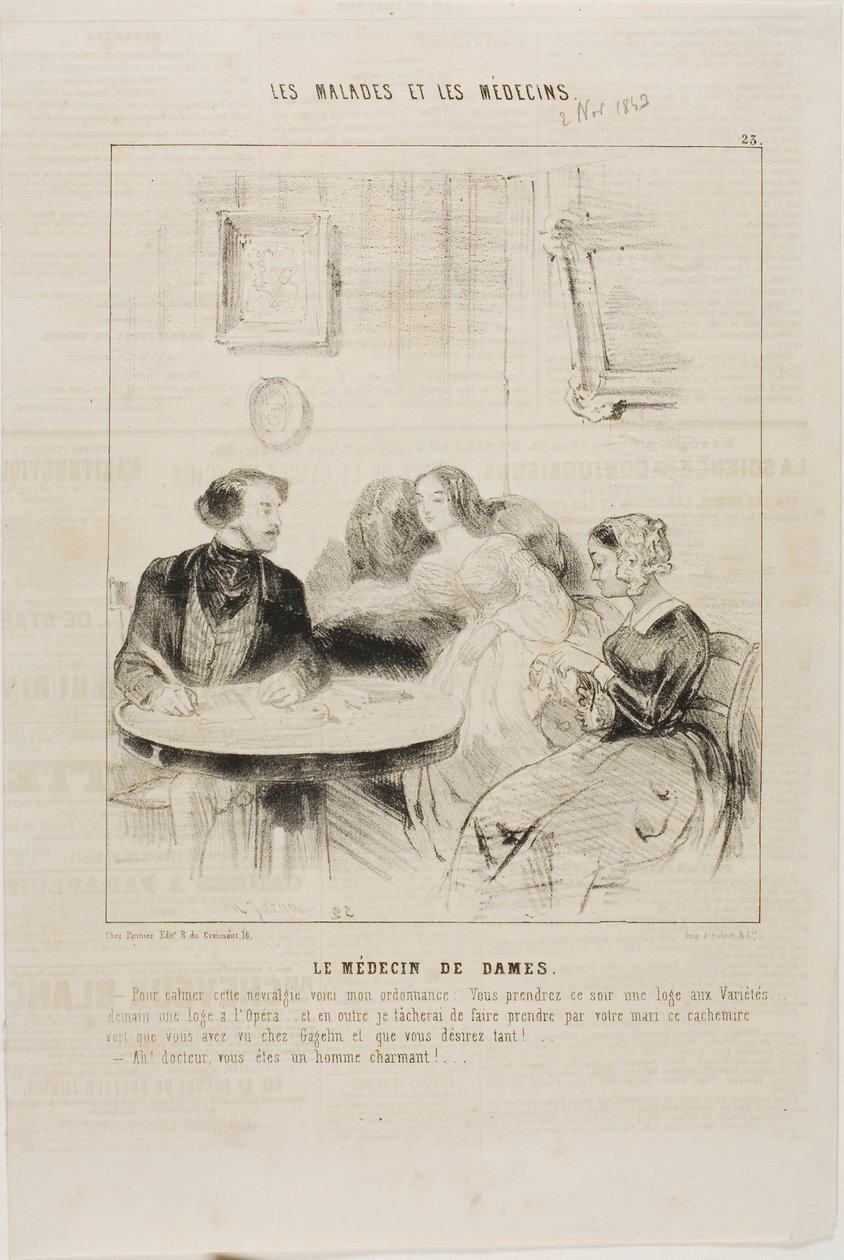 El médico de señoras (lámina 23) de Charles Emile Jacque