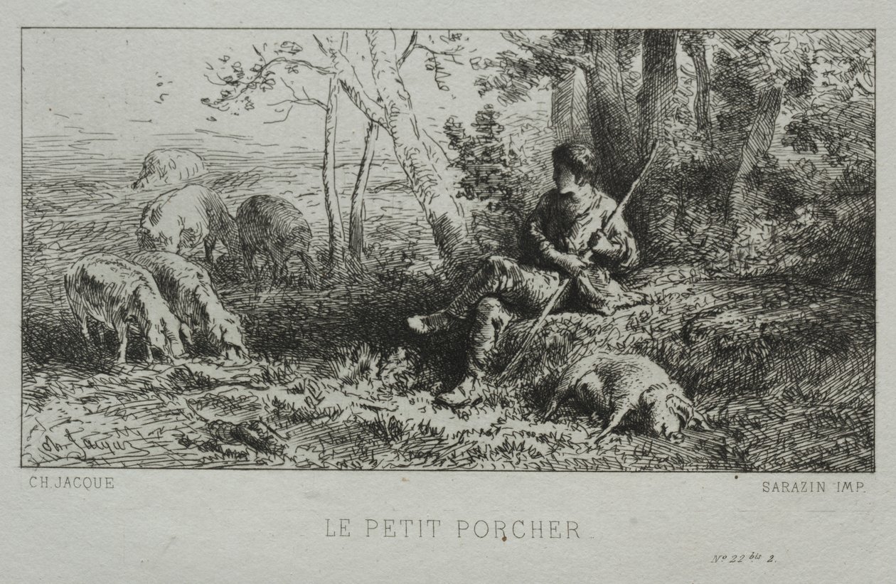 El pequeño porquerizo de Charles Emile Jacque