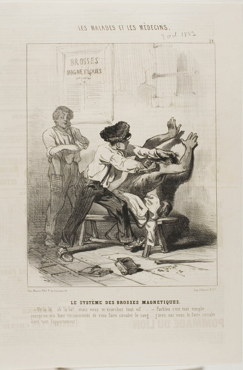El método del cepillo magnético (placa 21) de Charles Emile Jacque
