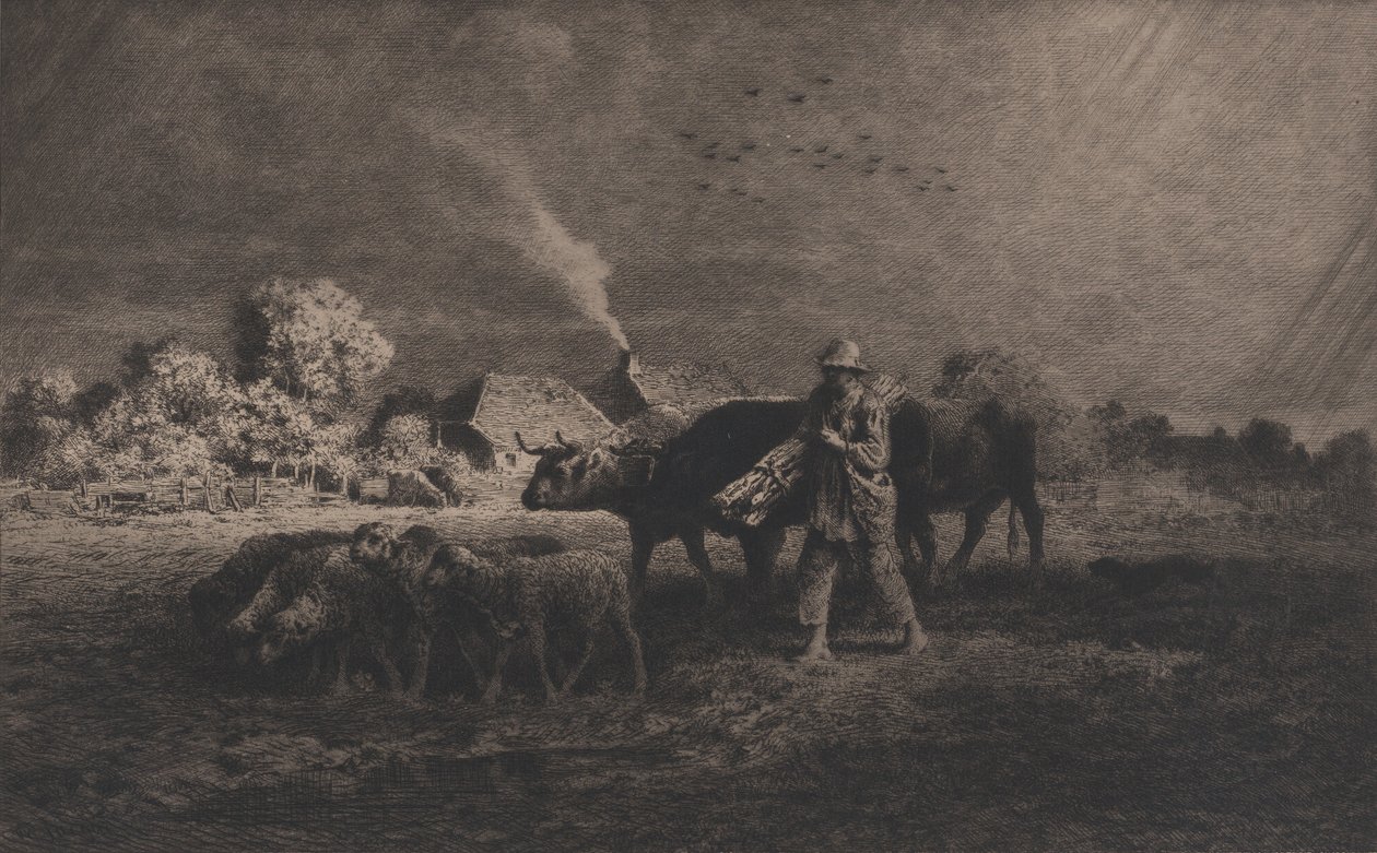 La tormenta de Charles Emile Jacque