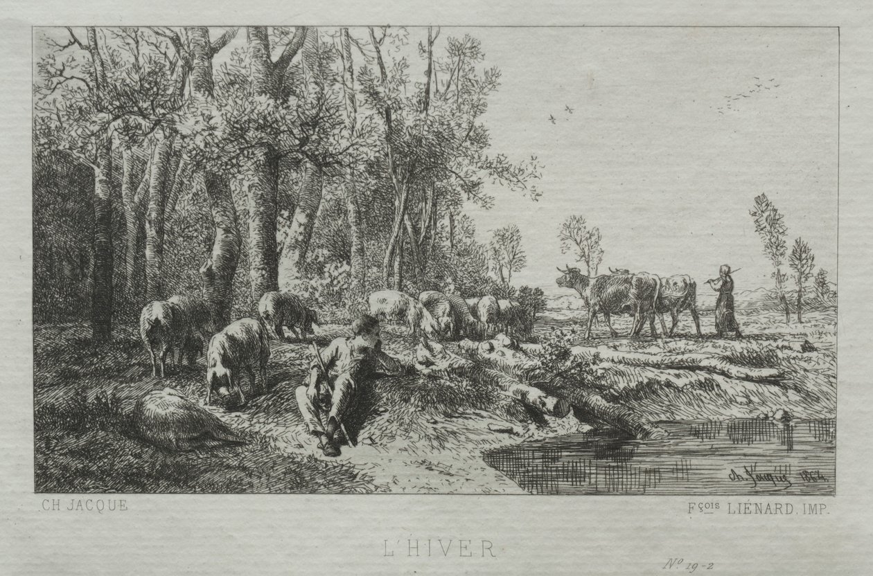 Invierno de Charles Emile Jacque