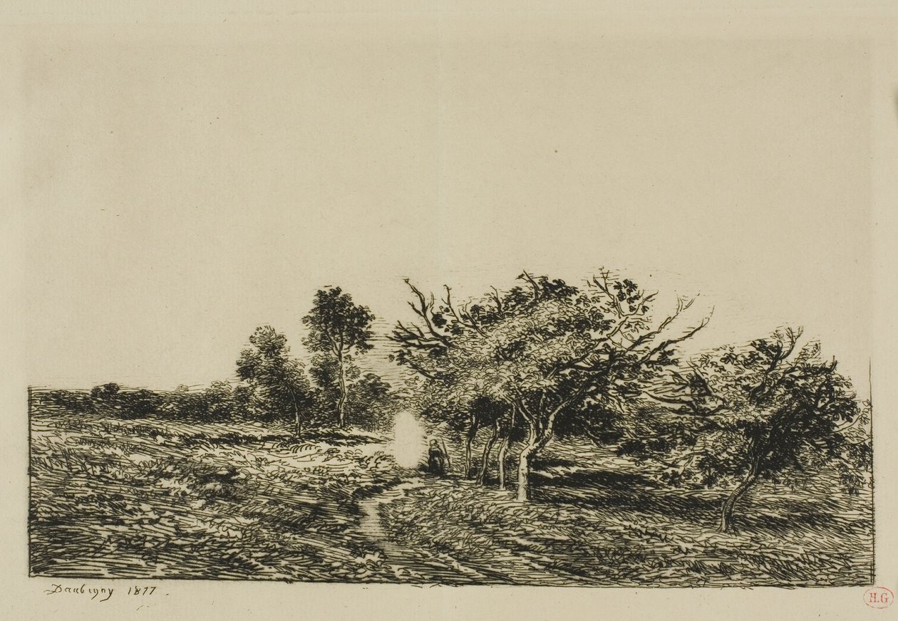Manzanos en Auvers de Charles Francois Daubigny
