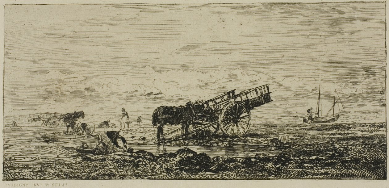 Playa en Villerville de Charles Francois Daubigny