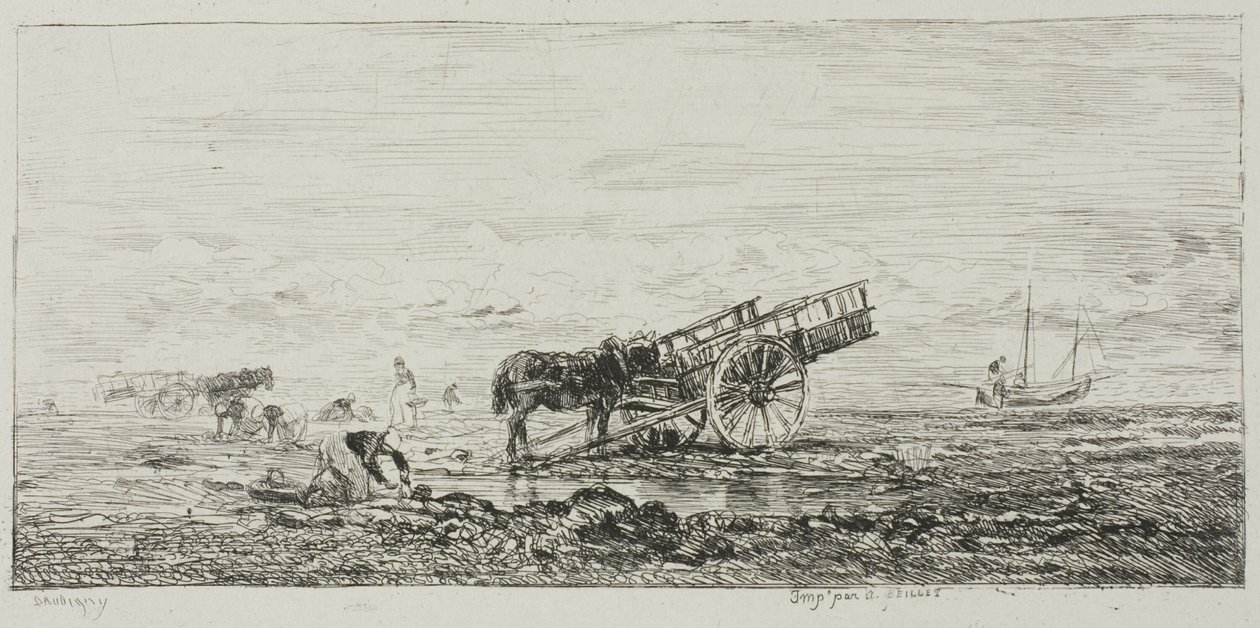 Playa en Villerville de Charles Francois Daubigny
