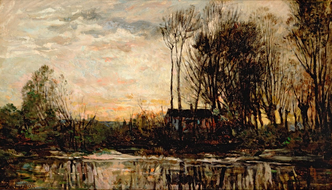 Atardecer en Bas Meudon, 1874 de Charles Francois Daubigny
