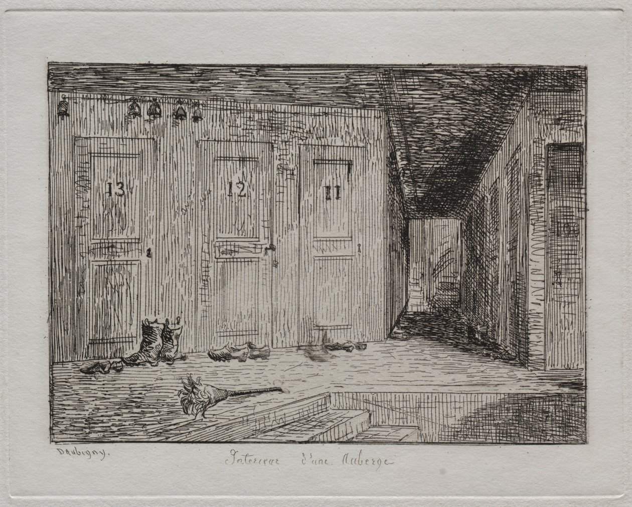Interior de una posada, 1861 de Charles Francois Daubigny