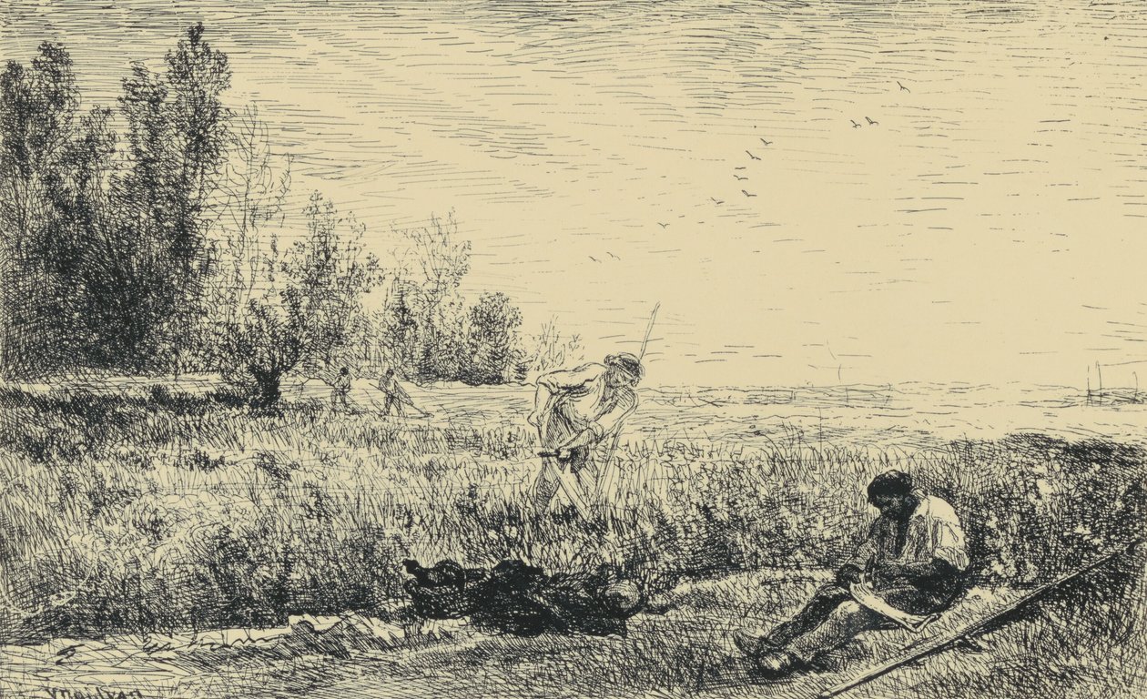 La Fenaison de Charles Francois Daubigny