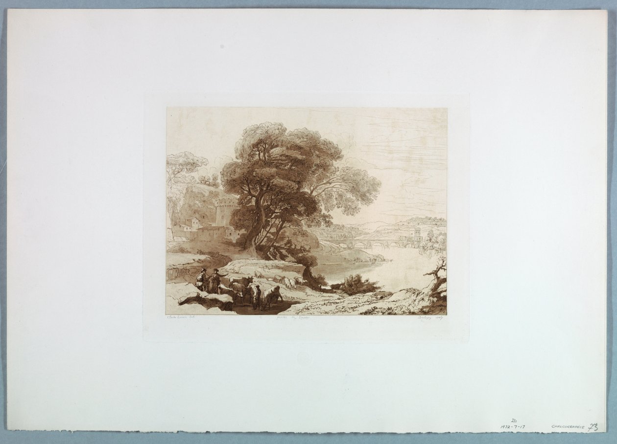 Paisaje (después de Claude Lorrain) de Charles Francois Daubigny