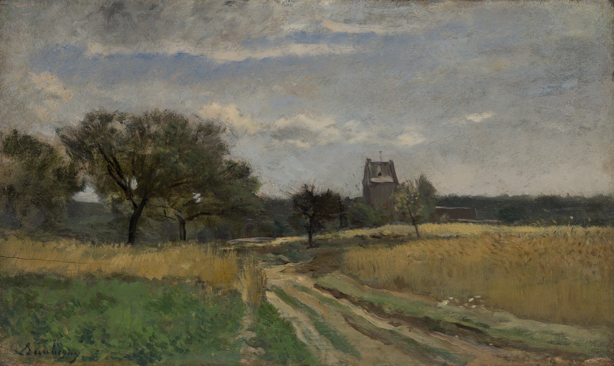 Paisaje a lo largo de un camino rural de Charles Francois Daubigny
