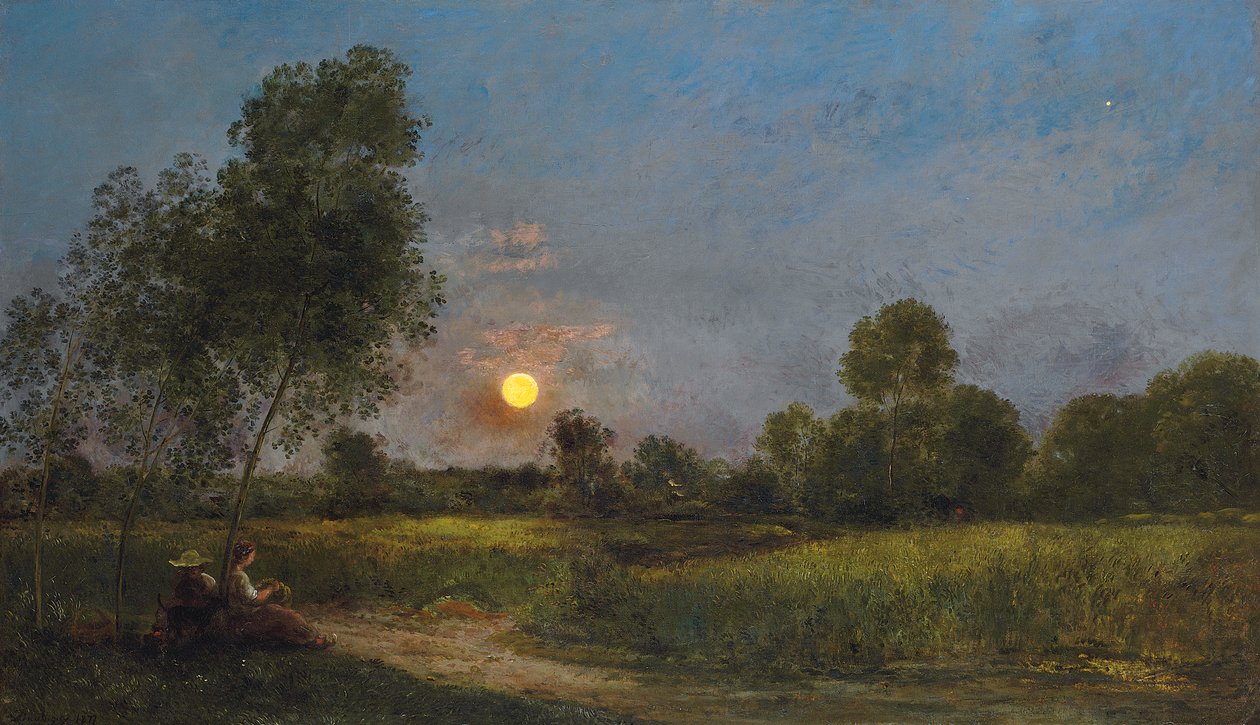 Salida de la luna, 1878 de Charles Francois Daubigny