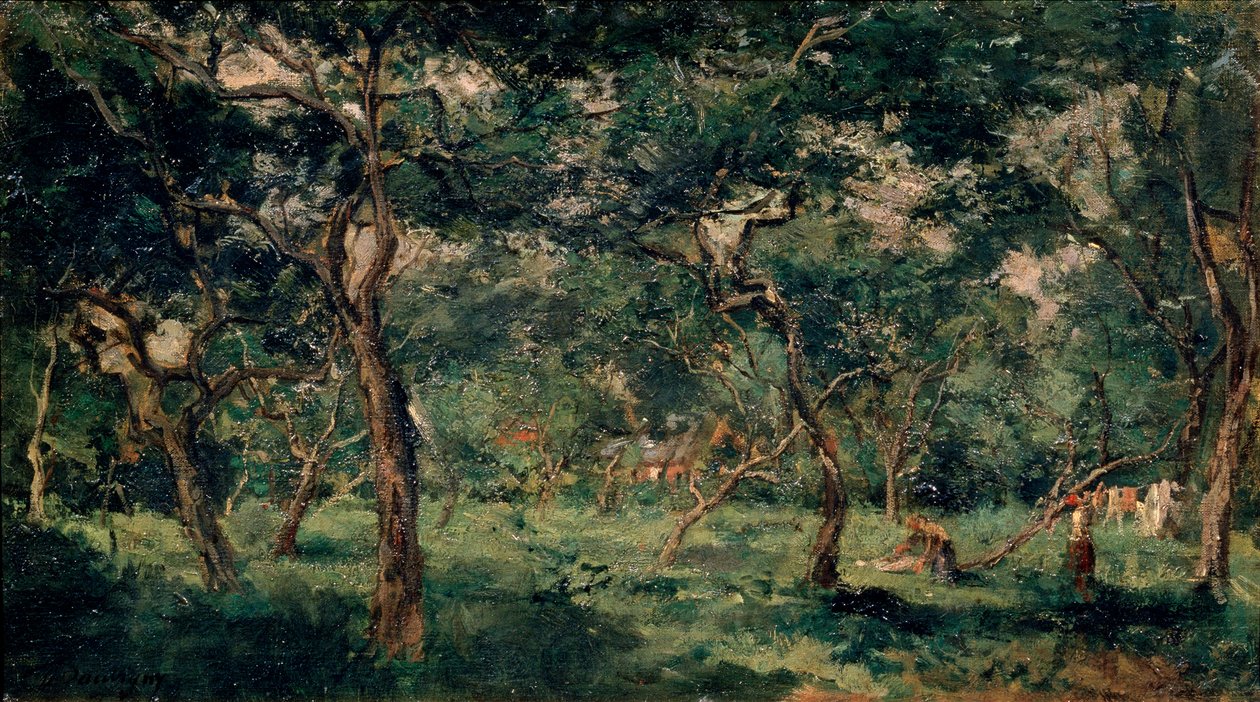 Huerto de olivos, principios de 1870 de Charles Francois Daubigny