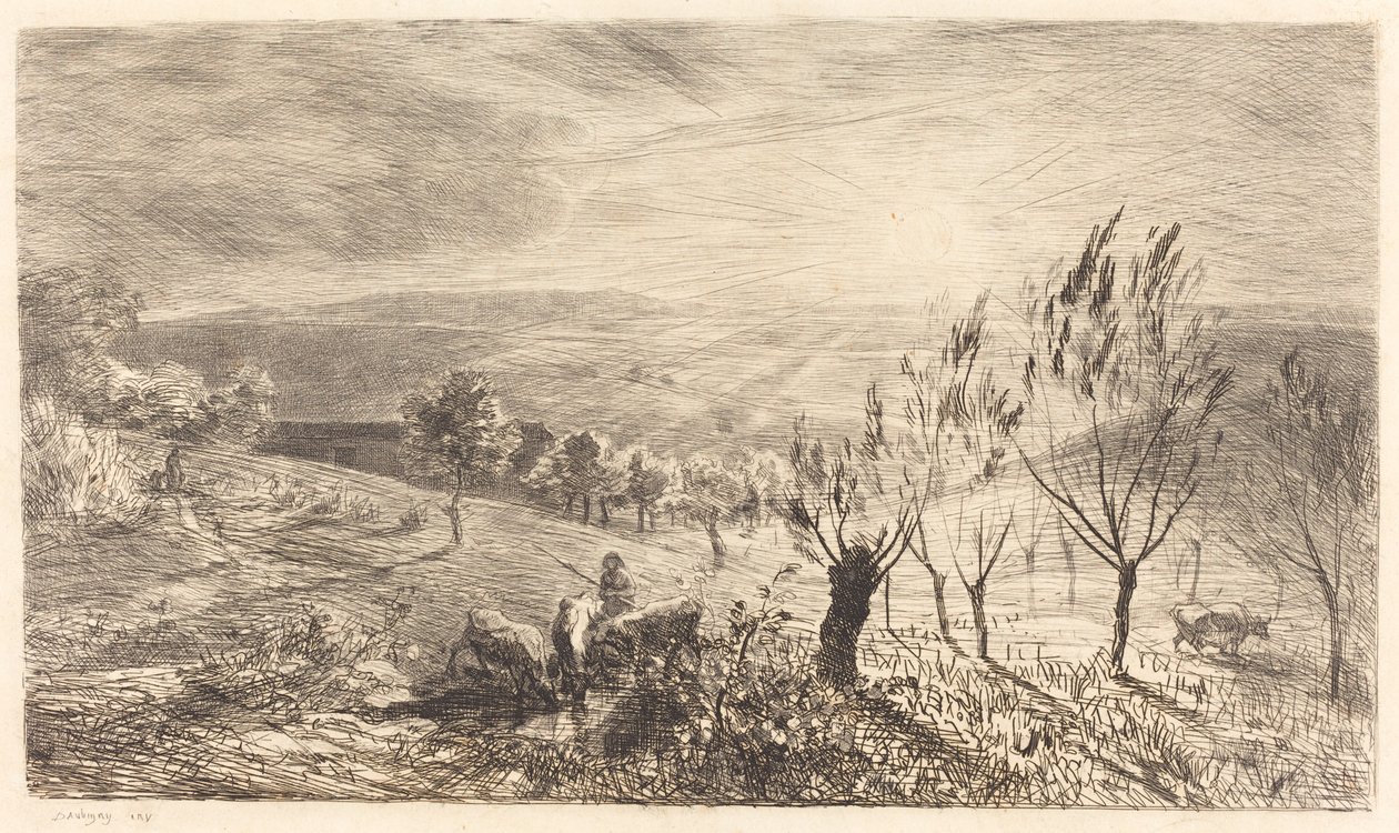 Amanecer (Le Lever du soleil) de Charles Francois Daubigny