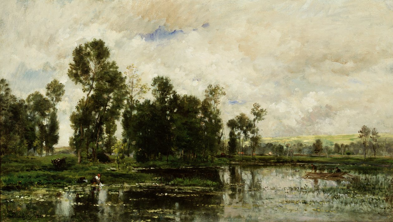 El borde del estanque de Charles Francois Daubigny