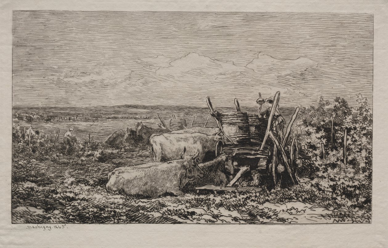 La cosecha de uvas de Charles Francois Daubigny
