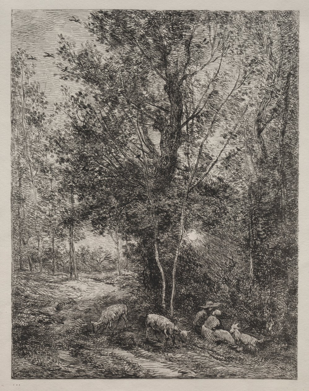 El pastor y la pastora, 1874 de Charles Francois Daubigny