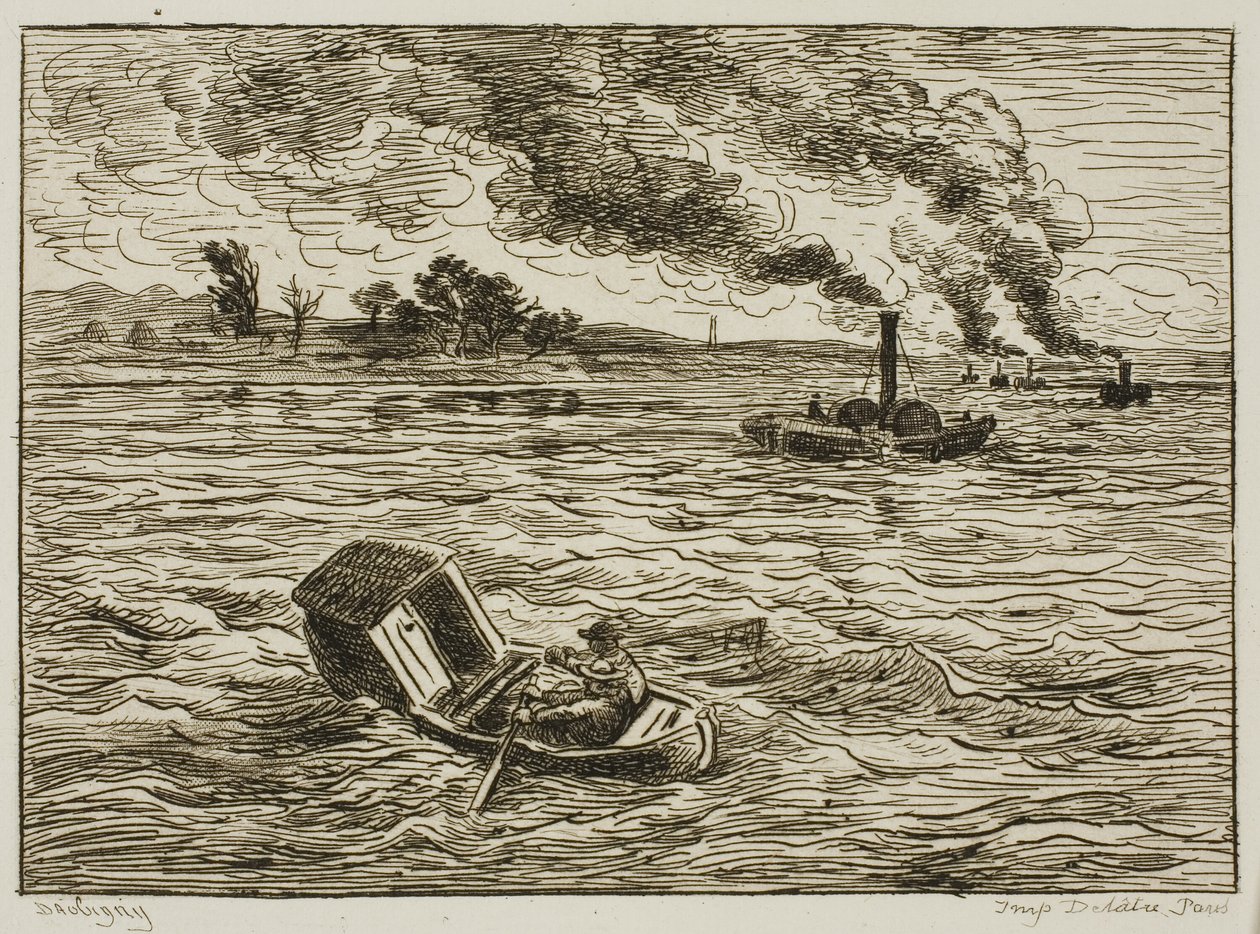 Los barcos de vapor de Charles Francois Daubigny