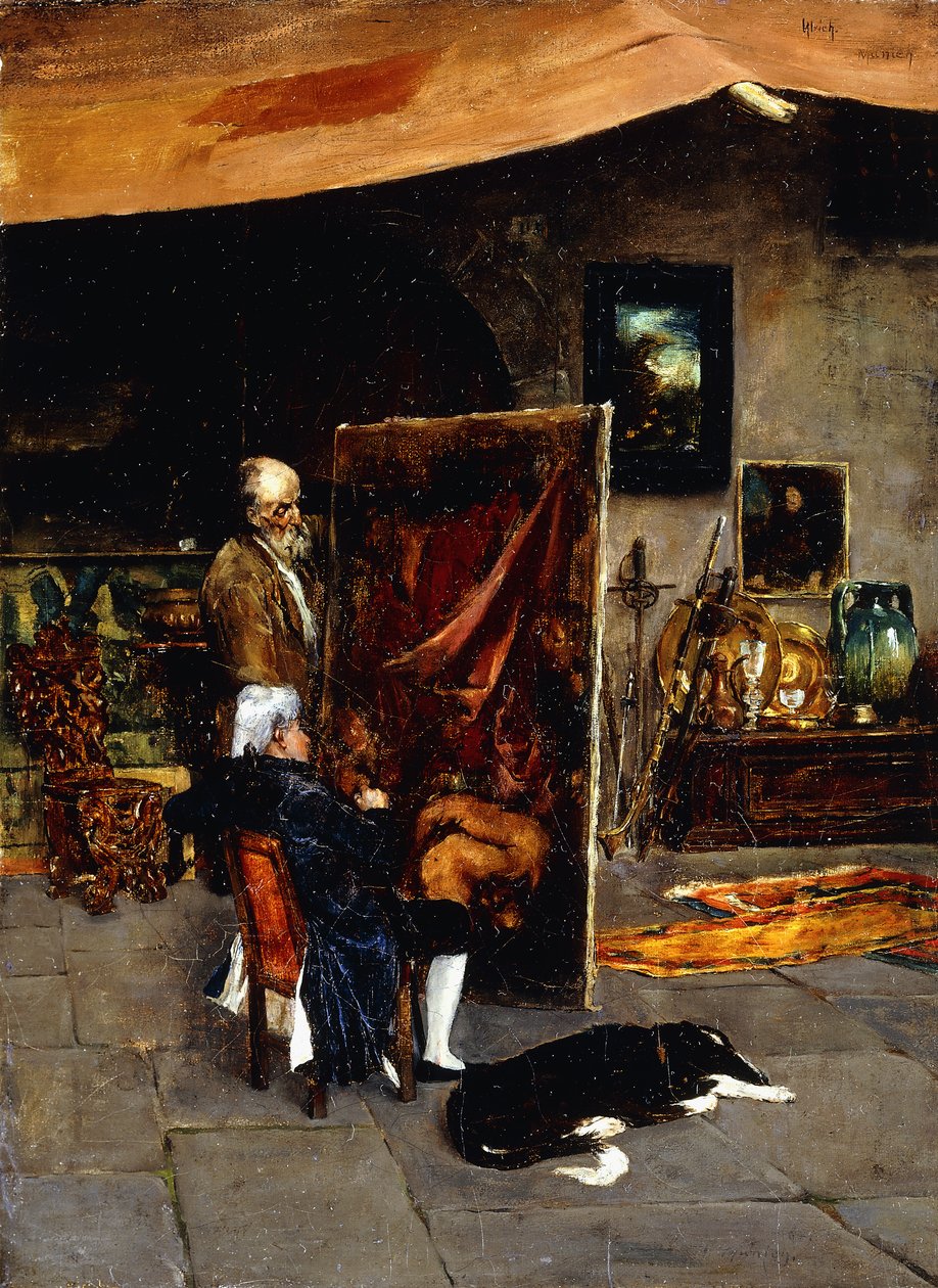 En el estudio del artista de Charles Frederic Ulrich