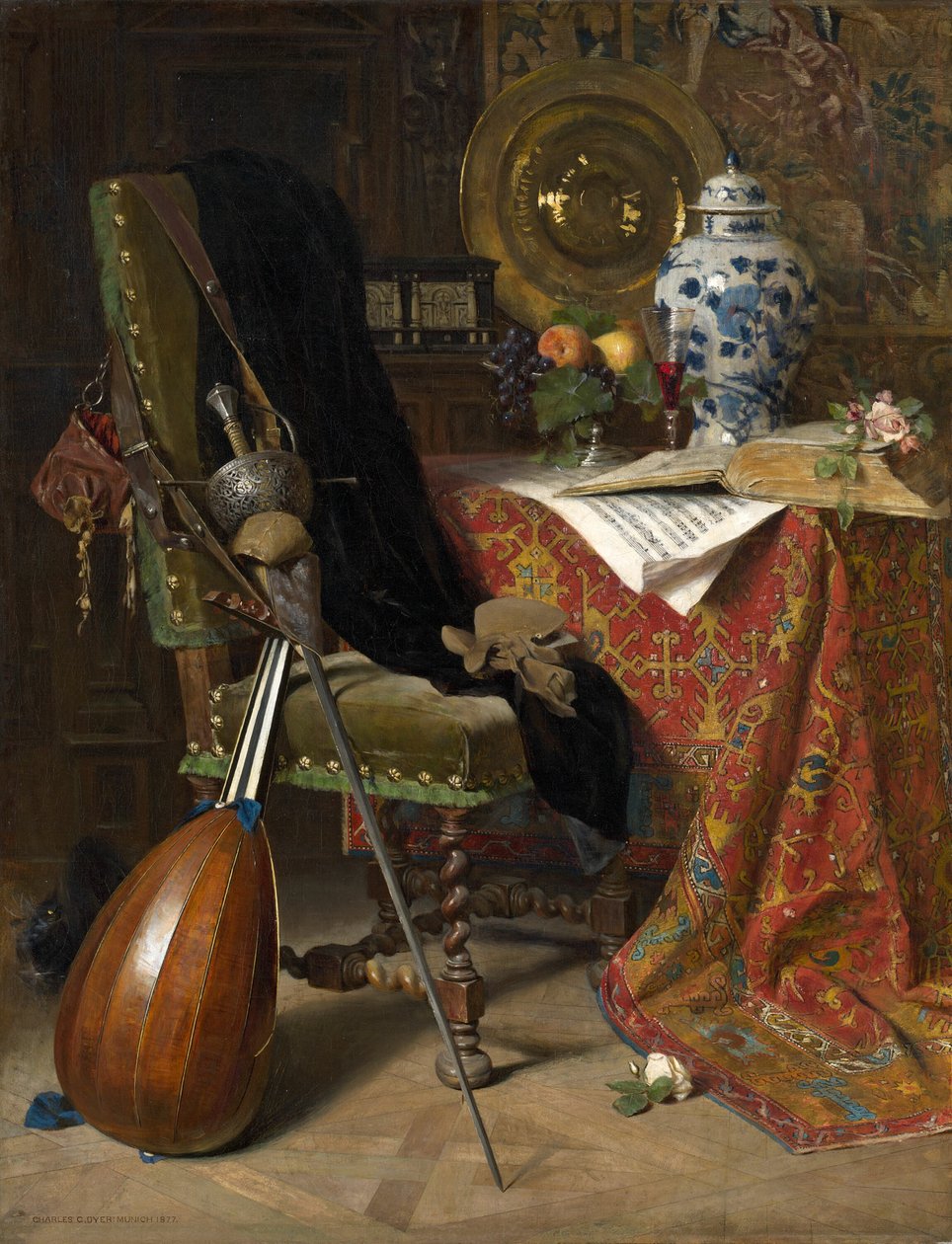 Interior del siglo XVII, 1877 de Charles Gifford Dyer