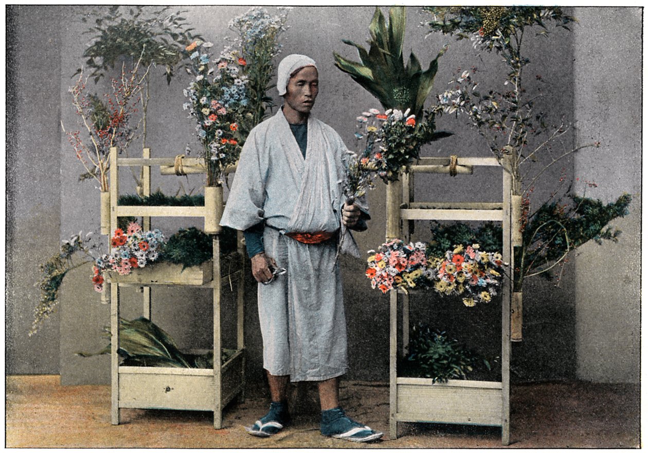 Mercader de flores en Japón de Charles Gillot